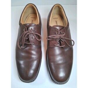 Johnston & Murphy Men’s Brown Leather Oxford Dress Shoes 9.5 M Sheepskin